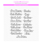Clearly Besotted Sweet and Short Sentiments Clear Stamps