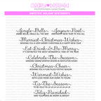 Clearly Besotted Sweetest Holiday Sentiments Clear Stamps