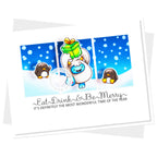 Clearly Besotted Sweetest Holiday Sentiments Clear Stamps eat drink and be merry card