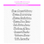 Clearly Besotted Sweetest Sentiments II Clear Stamps