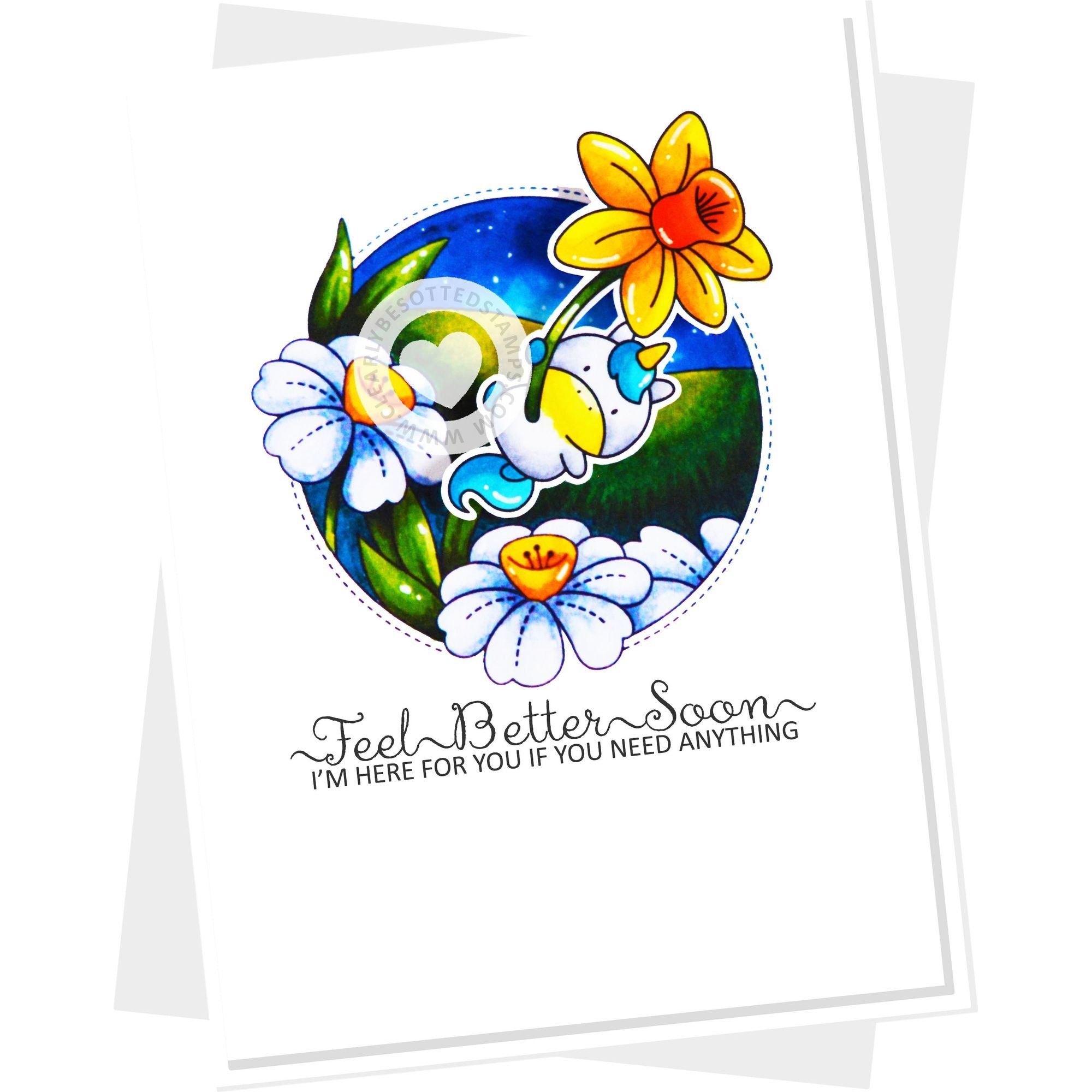 Clearly Besotted Sweetest Sentiments II Clear Stamps flowers