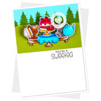 Clearly Besotted Tea For Two Clear Stamps pine trees
