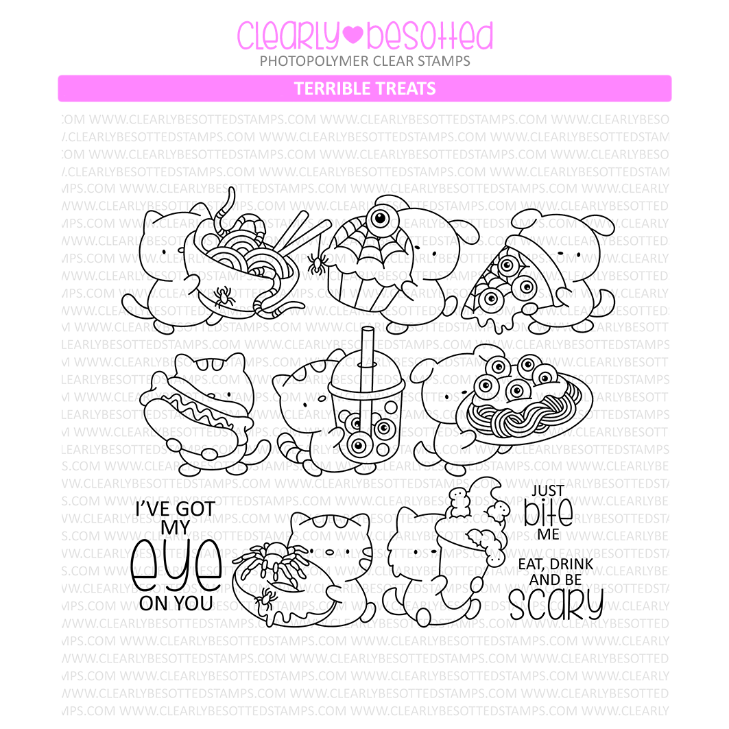 Clearly Besotted Terrible Treats Clear Stamps 1