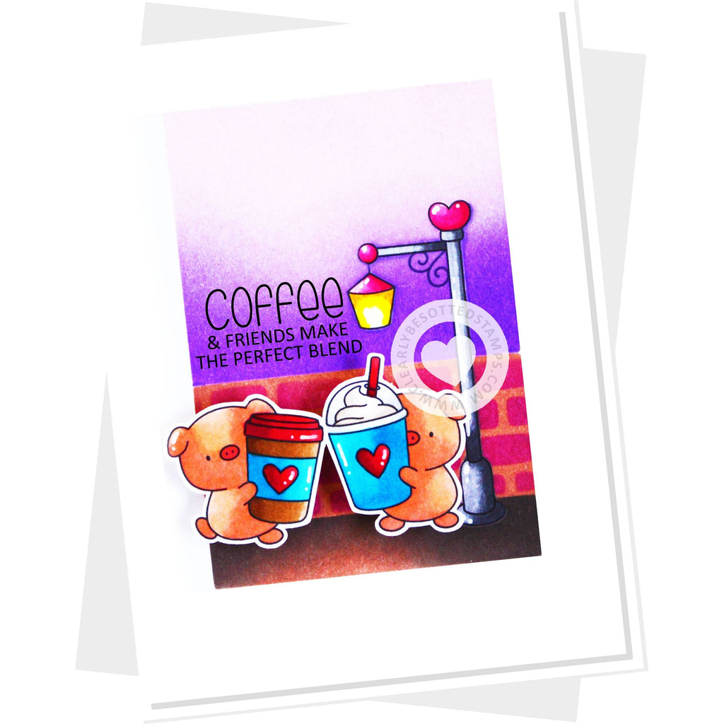 Clearly Besotted Thanks A Latte Clear Stamps friends