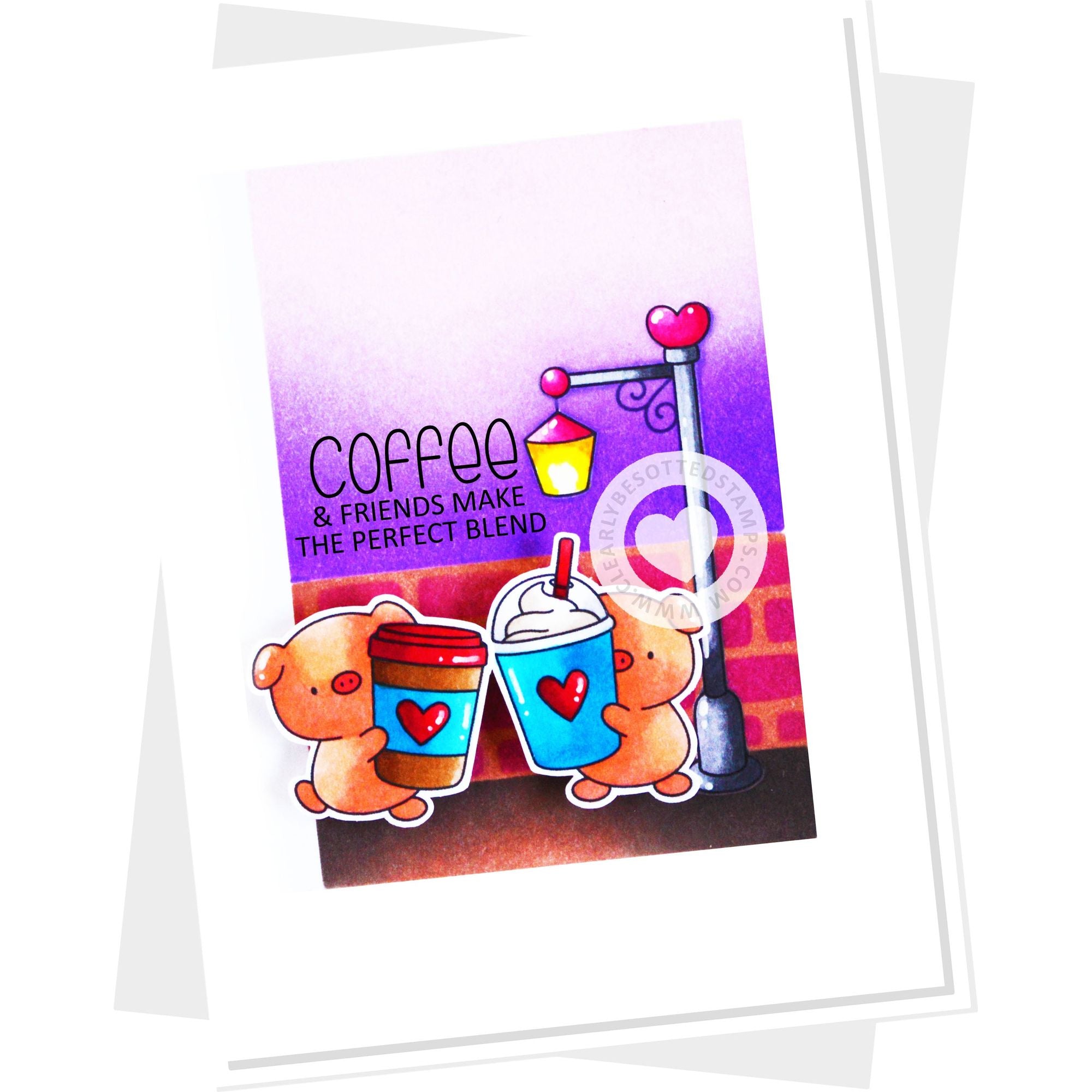 Clearly Besotted Thanks A Latte Clear Stamps friends