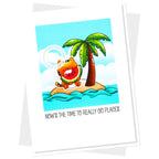 Clearly Besotted Thanks A Melon Clear Stamps tropical island