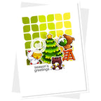 Clearly Besotted Tiny Trimmings Clear Stamps season's greetings