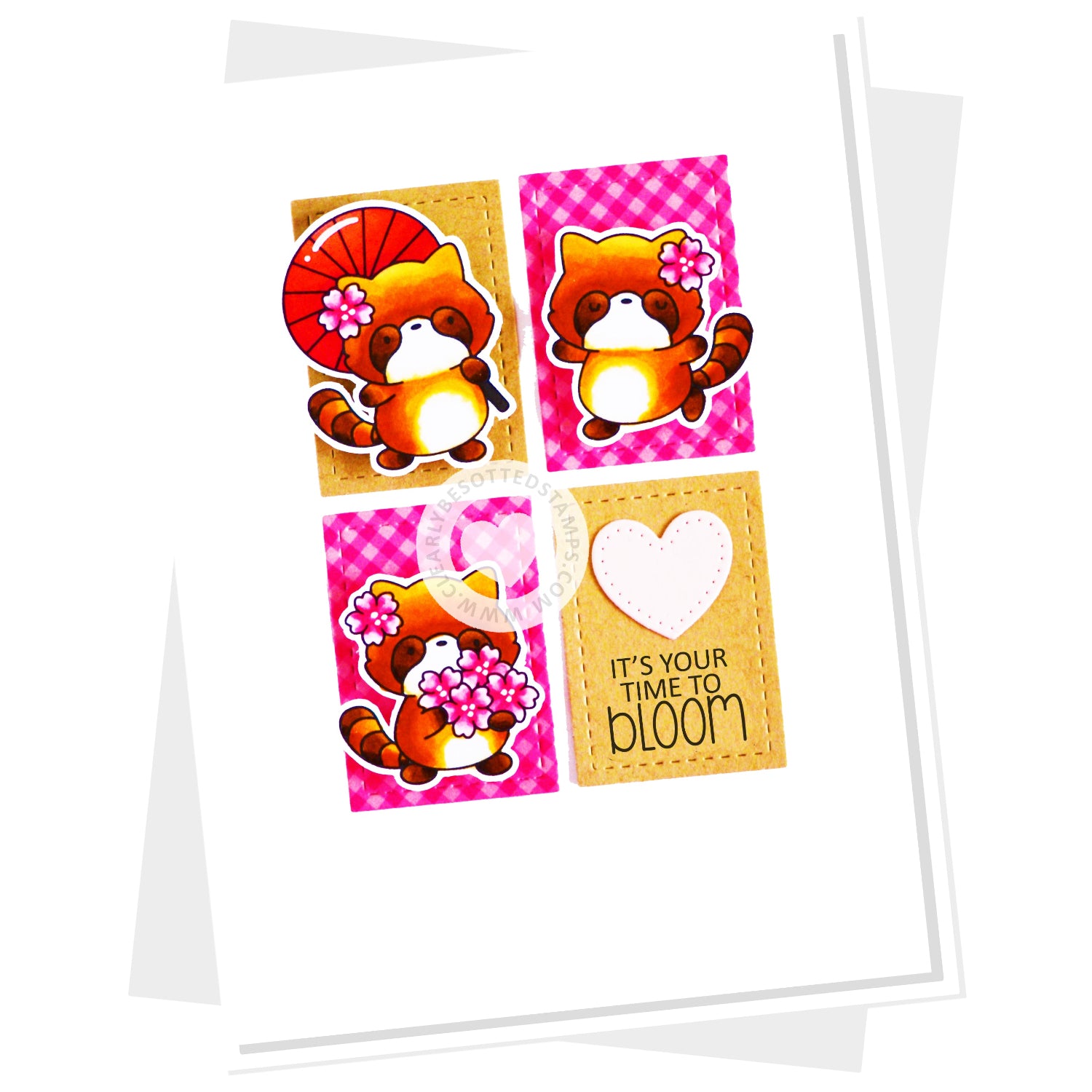 Clearly Besotted Tranquil Times Clear Stamps cute raccoons