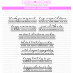 Clearly Besotted Underlined Sentiments Clear Stamps