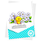 Clearly Besotted Underlined Sentiments Clear Stamps daisies