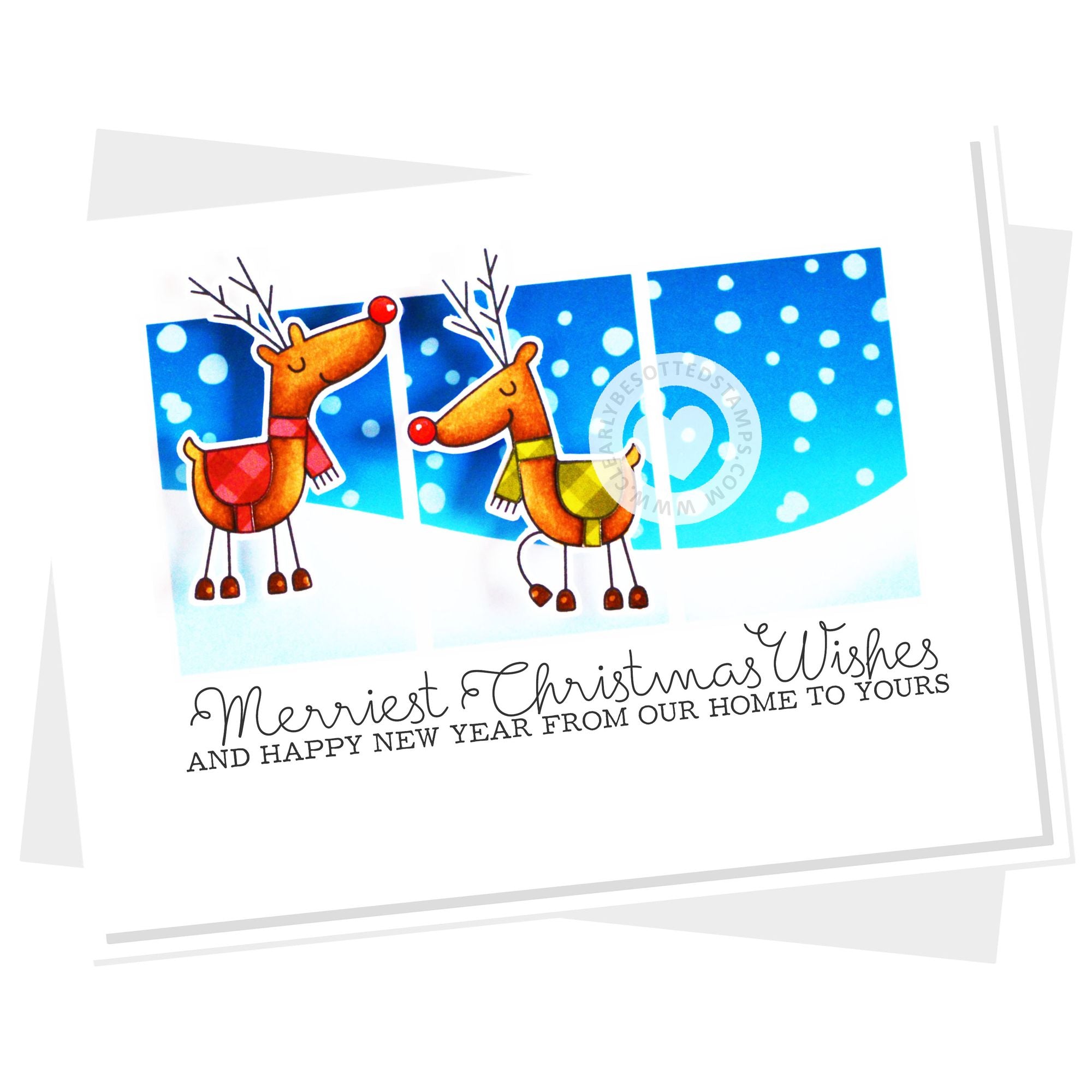Clearly Besotted Weather Or Not Stencil merry christmas card