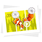 Clearly Besotted Wishing You Well Clear Stamps pine trees