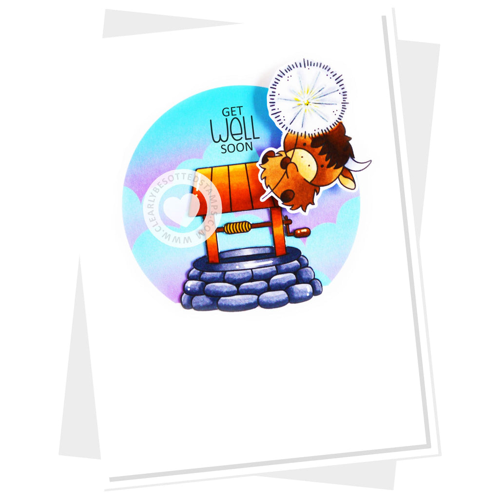 Clearly Besotted Wishing You Well Clear Stamps wishing well