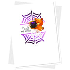 Clearly Besotted Woven Web Stencil bite me card