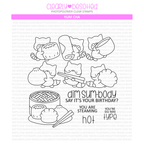 Clearly Besotted Yum Cha Clear Stamps