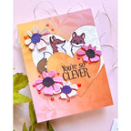 Simon Says Stamps Stencils and Dies Clever Fox set1260cf Shine On Enza Gudor Loving Foxes Card