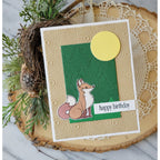 Simon Says Stamp Set of 4 Stencils Clever Fox 1130stc Shine On Rosemary Dennis Regal Fox Birthday Card