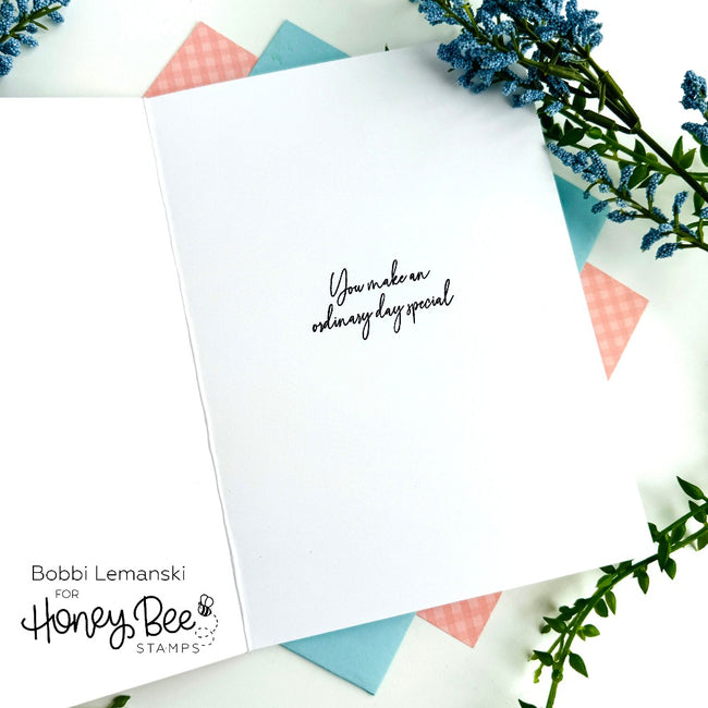 Honey Bee Lean On Each Other Clear Stamps hbst-527 You Make The Day Special Card