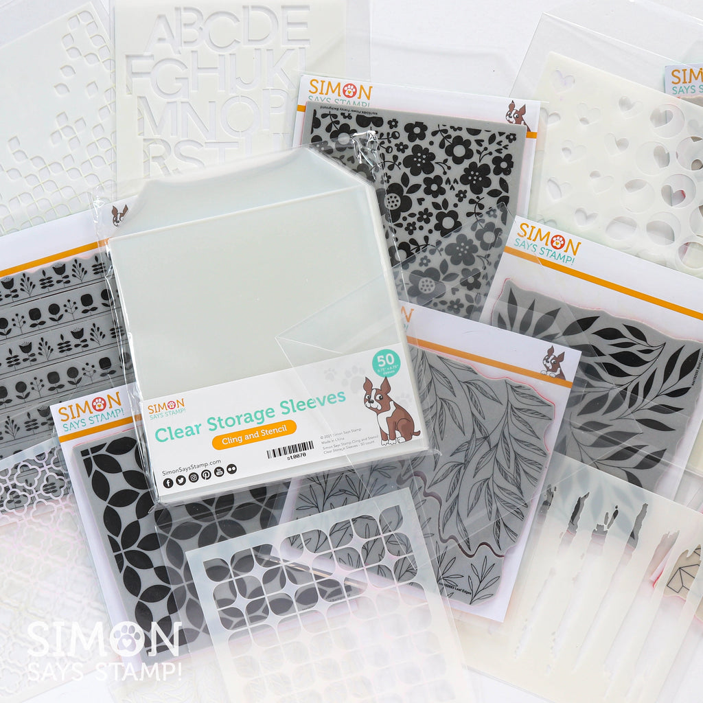 Simon Says Stamp 6.75 x 6.75 Clear Storage Sleeves 50 Pack st0070 | color-code:ALT03