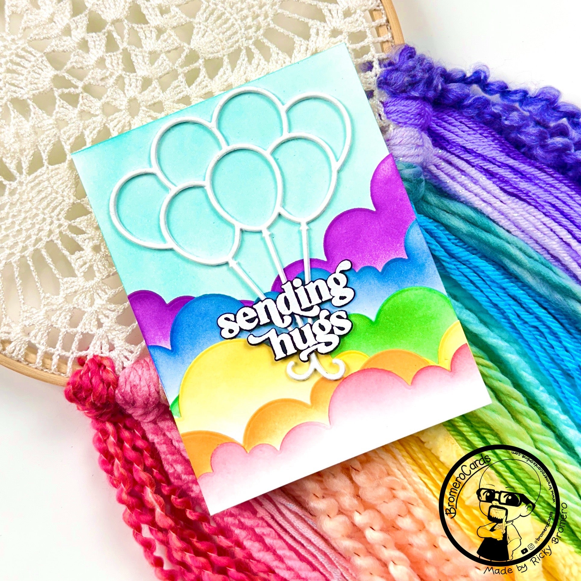 Simon Says Stamp Cloud Borders Wafer Dies sssd112939 Diecember Hugs Card