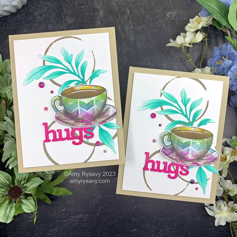 Simon Says Stamp COFFEE FRIEND Wafer Dies sssd112660c Coffee Hugs Card | color-code:ALT01