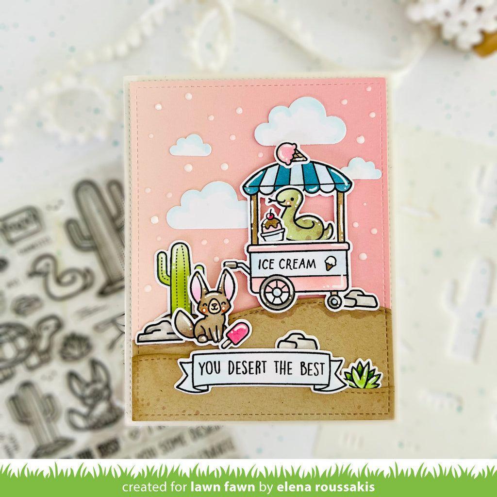 Lawn Fawn Critters in the Desert Coloring Stencils lf3543 ice cream