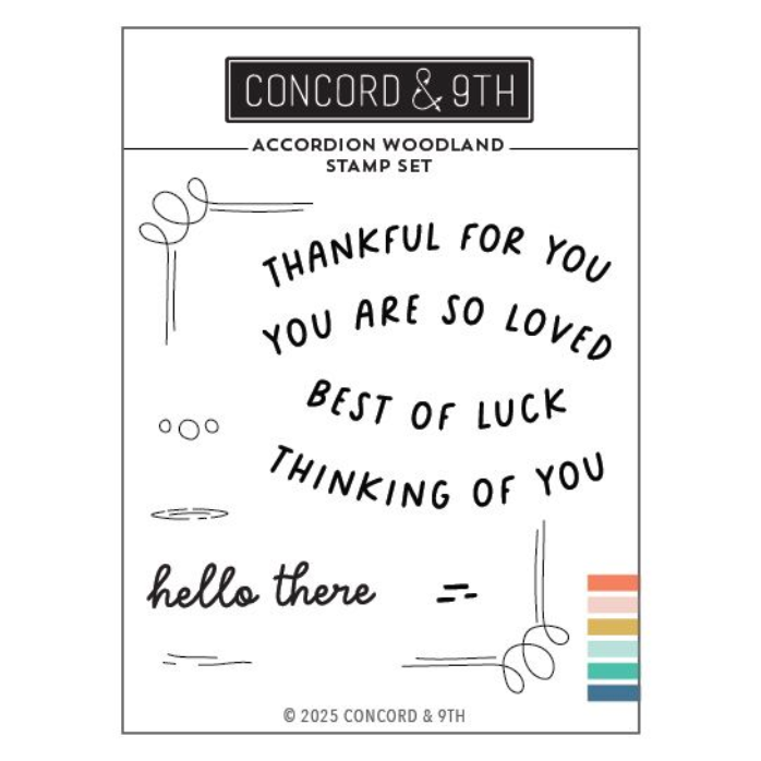 Concord & 9th Accordion Woodland Clear Stamp Set 12536