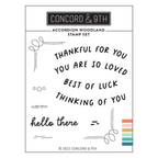 Concord & 9th Accordion Woodland Clear Stamp Set 12536