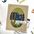 Concord & 9th Accordion Woodland Clear Stamp Set 12536 hello
