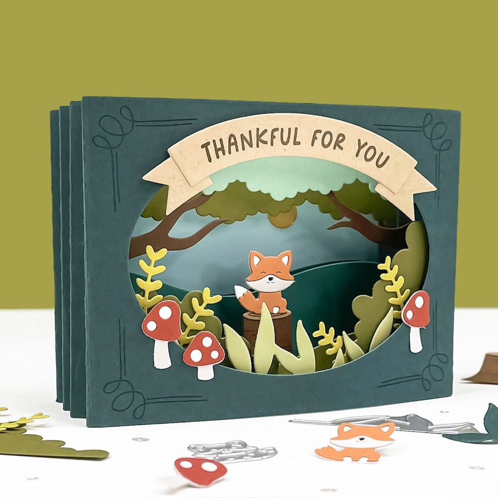Concord & 9th Accordion Woodland Die Set 12537 thankful