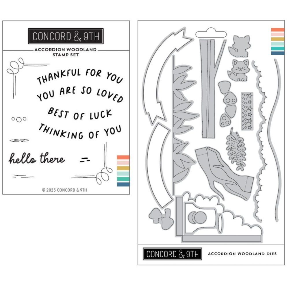 Concord & 9th Accordion Woodland Stamp and Die Bundle