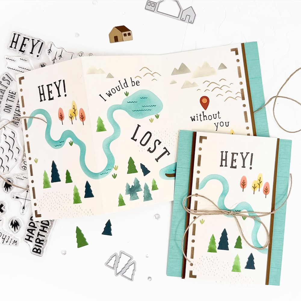 Concord & 9th Adventure Awaits Clear Stamp Set 12959 hey