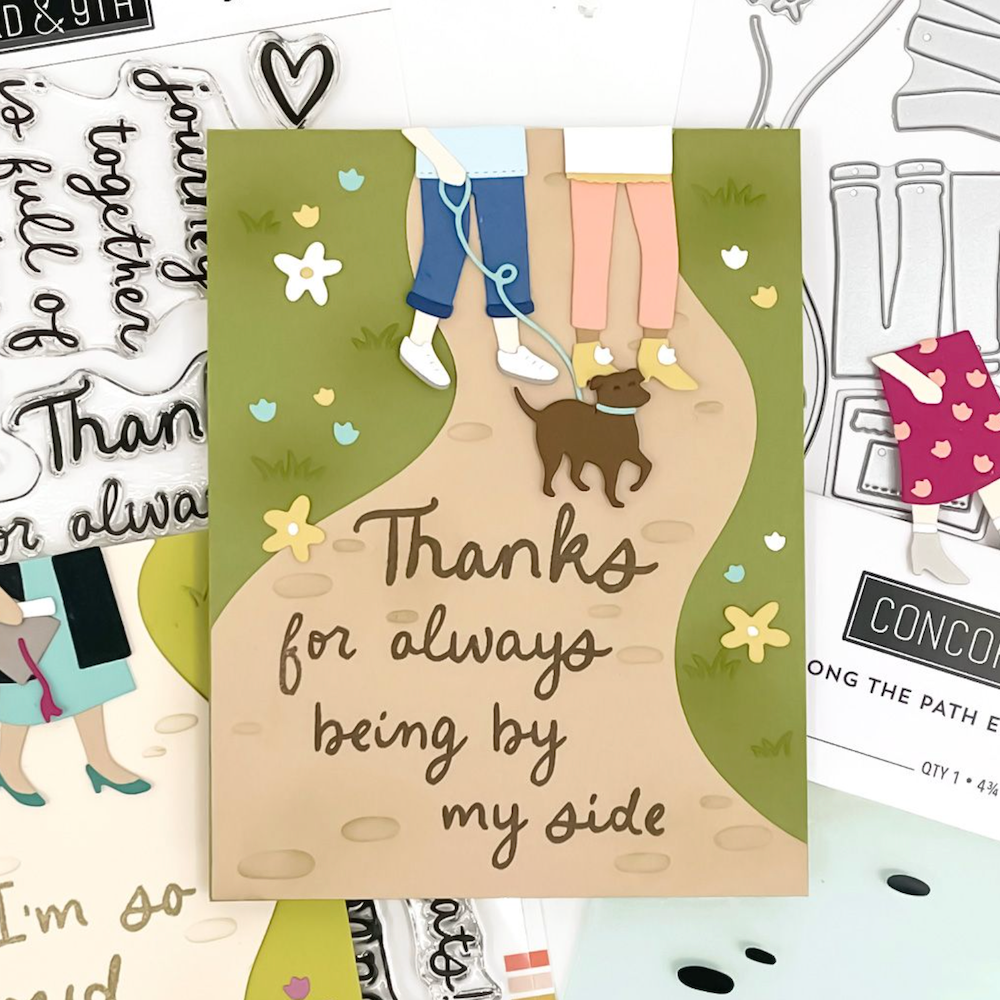 Concord & 9th Along The Path Embossing Folder 12389 thanks