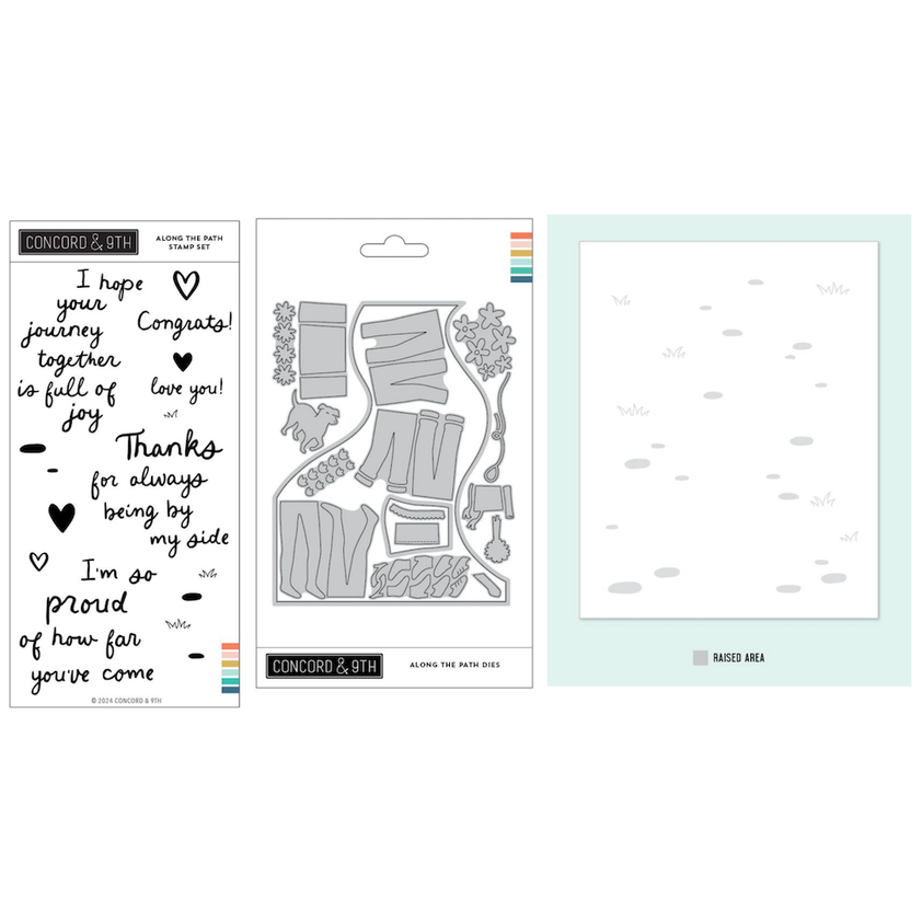 Concord & 9th Along The Path Stamps Dies and Embossing Folder Bundle ...