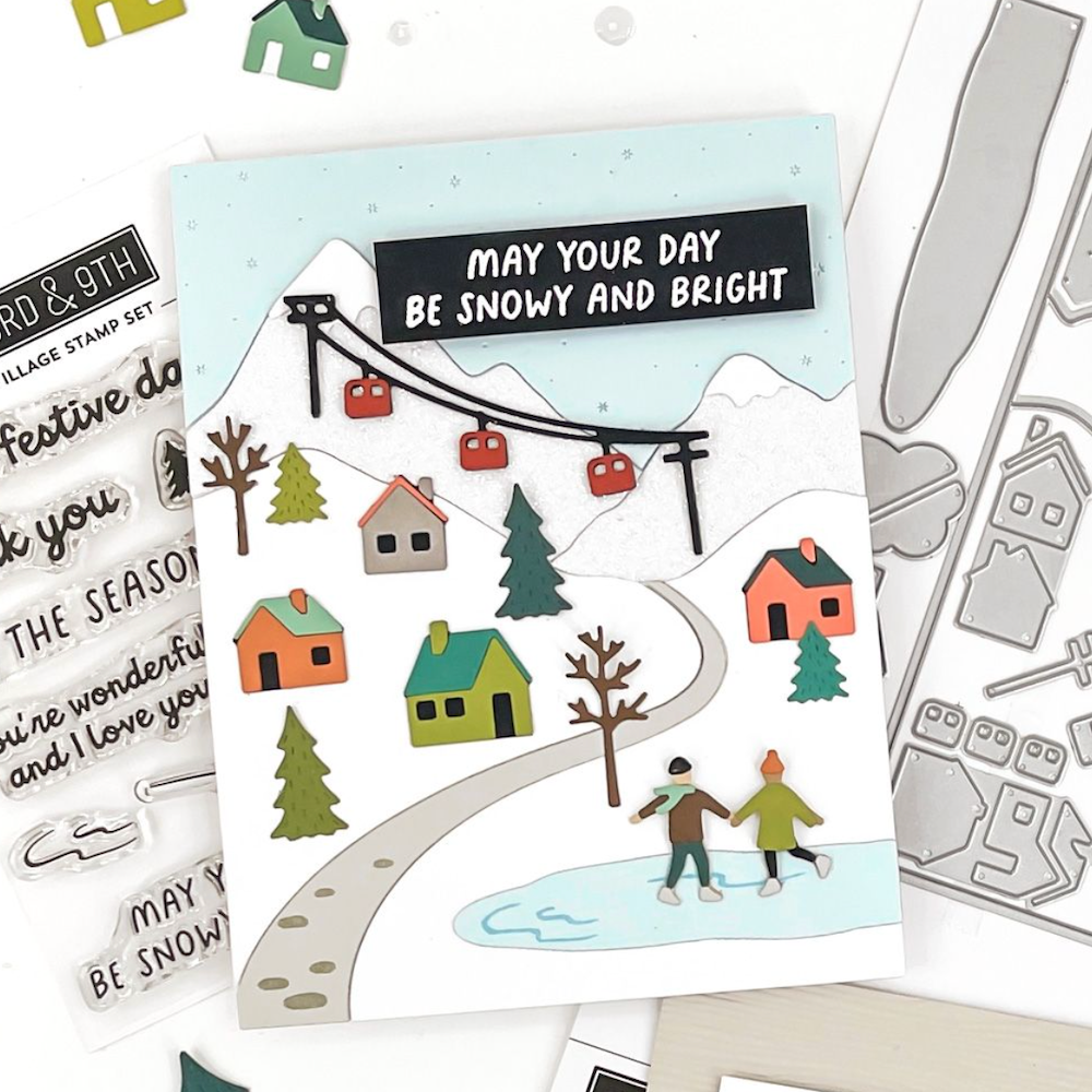 Concord & 9th Alpine Village Clear Stamp Set 12321 bright