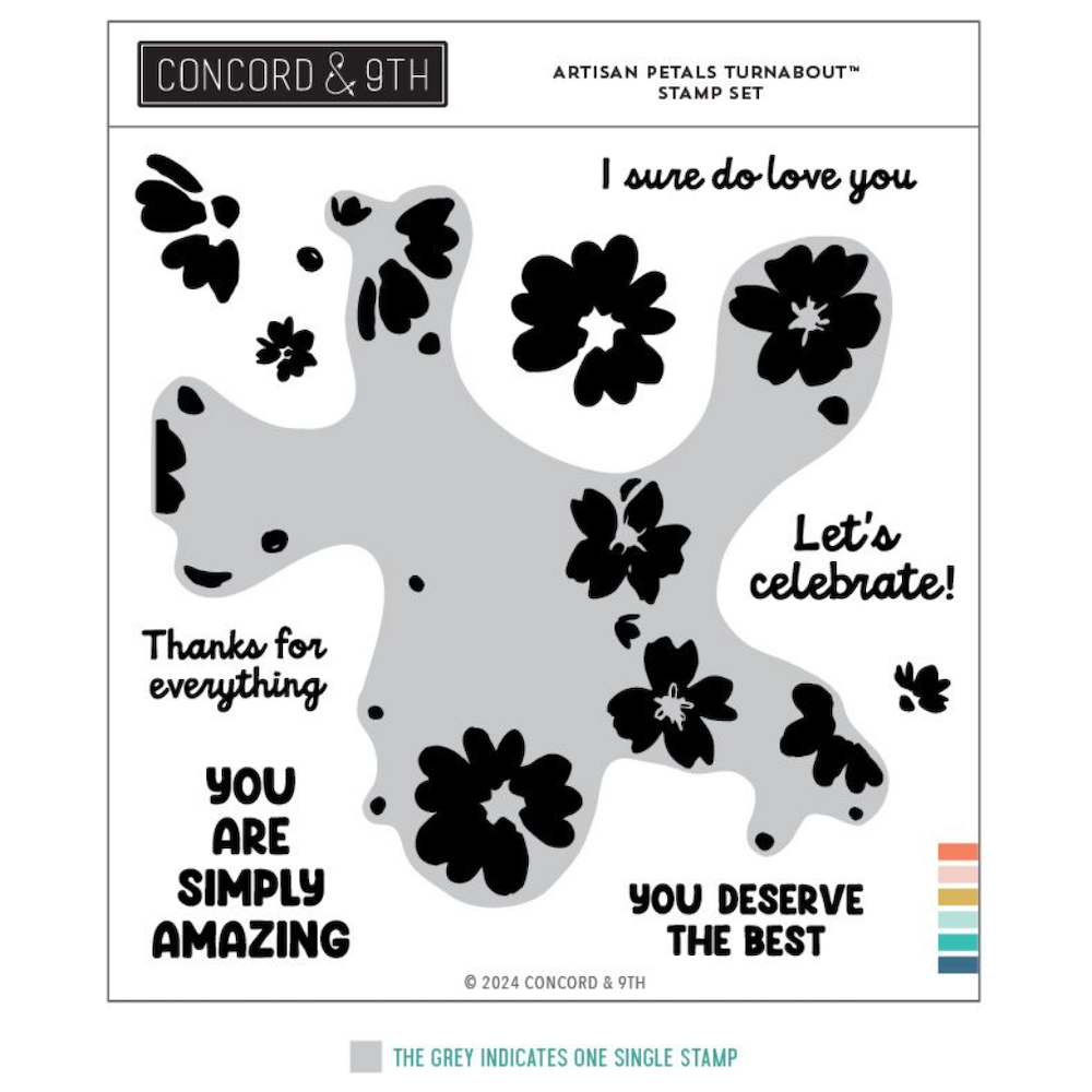 Concord & 9th Artisan Petals Turnabout™ Stamp Set 12416