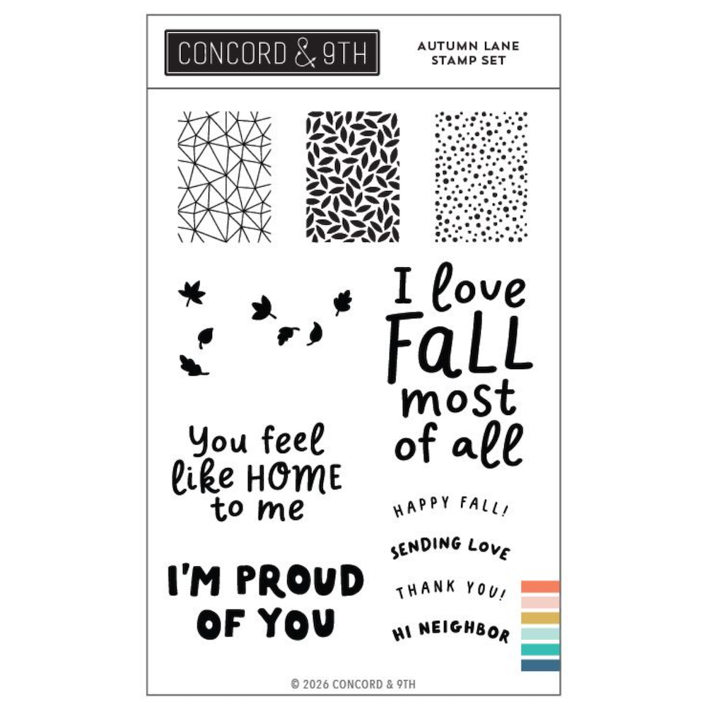 Concord & 9th Autumn Lane Clear Stamp Set 13015