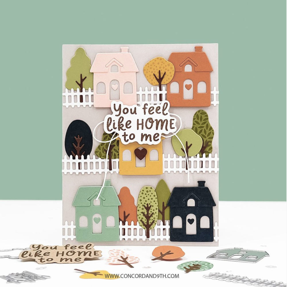 Concord & 9th Autumn Lane Clear Stamp Set 13015 feel like home