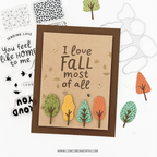 Concord & 9th Autumn Lane Clear Stamp Set 13015 love fall most of all