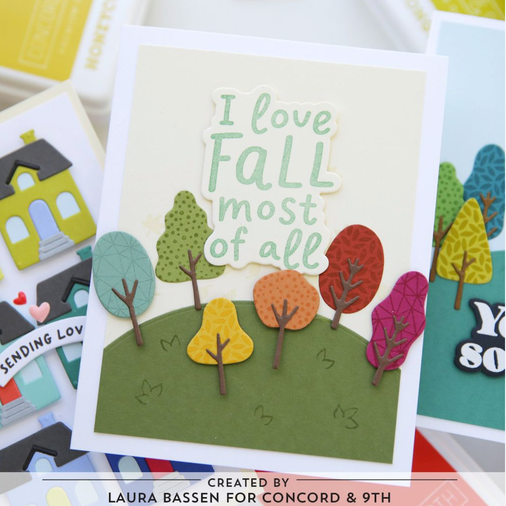Concord & 9th Autumn Lane Die Set 13016 fall trees