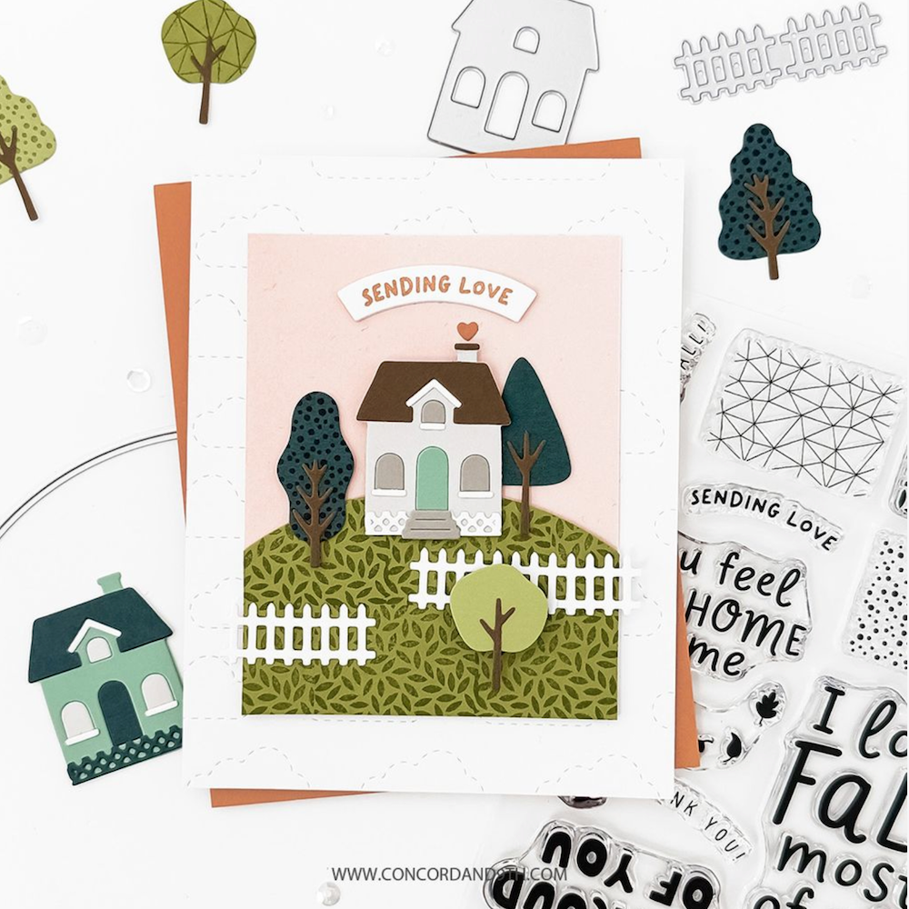 Concord & 9th Autumn Lane Die Set 13016 sending love