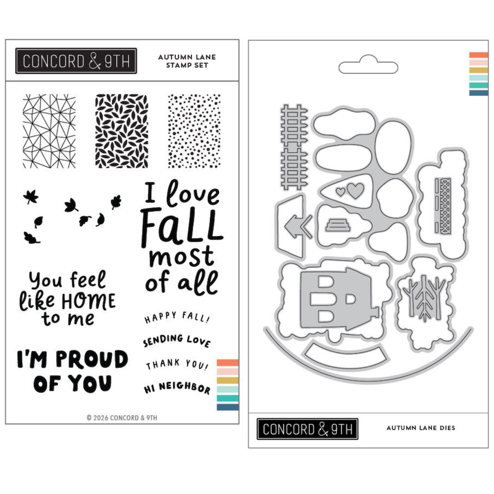 Concord & 9th Autumn Lane Stamps and Dies Bundle