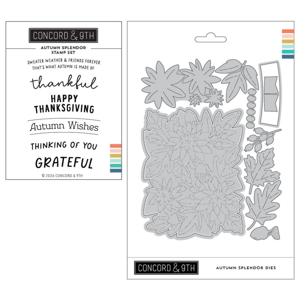 Concord & 9th Autumn Splendor Stamps and Dies Bundle