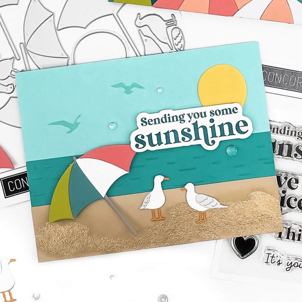 Concord & 9th Beach Day Stamp and Die Bundle sunshine