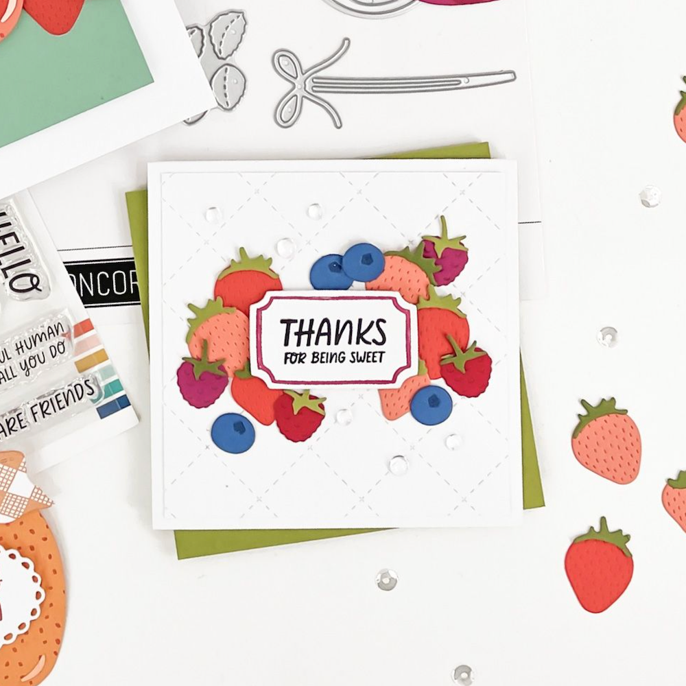 Concord & 9th Berries and Jam Clear Stamp Set 12336 thanks