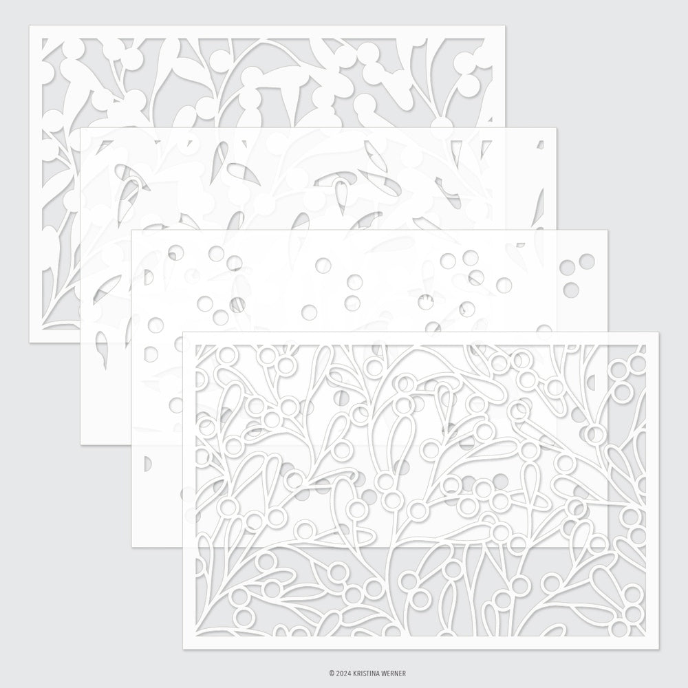 Concord & 9th Berries and Leaves Stencil Pack kw1003