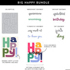 Concord & 9th Big Happy Patterns Stamps and Dies Bundle Anniversary Birthday Sentiments