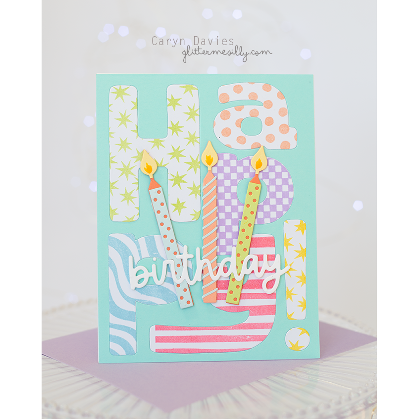 Concord & 9th Big Happy Patterns Stamps and Dies Bundle candles