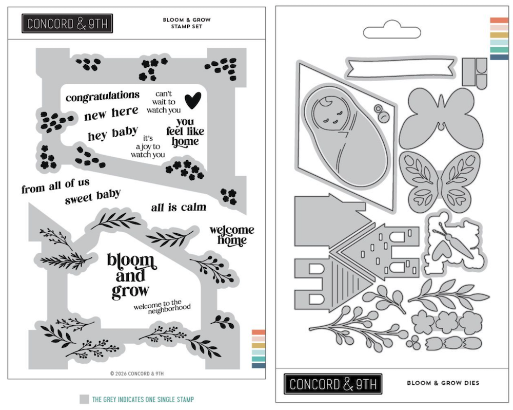 Concord & 9th Bloom & Grow Stamps and Dies Bundle