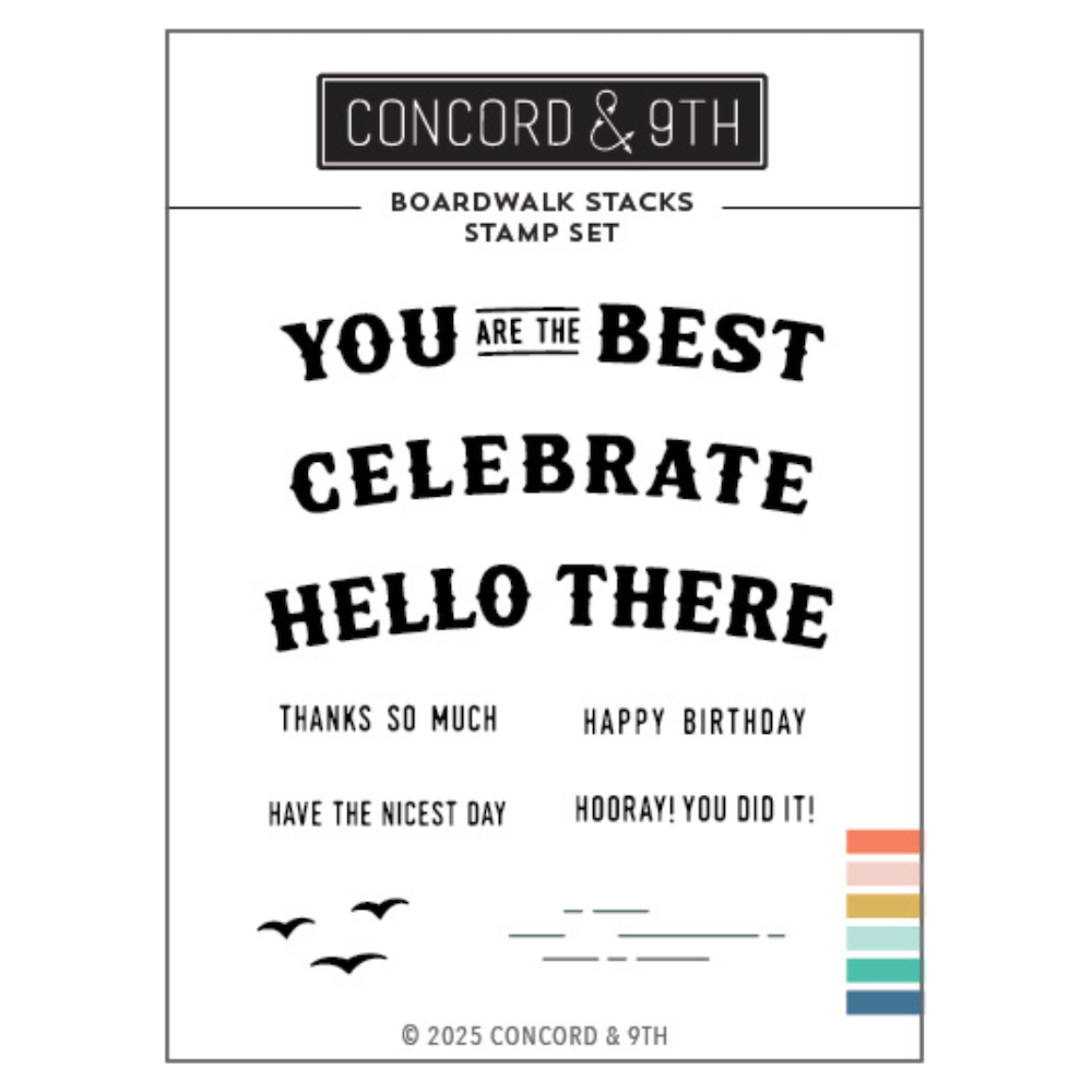 Concord & 9th Boardwalk Stacks Clear Stamp Set 12503